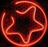 Неоновая решетка  Звезда  для  120 мм вентилятора  красная