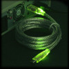 Кабель IEEE 1394  Firewire  с зеленой светодиодной подсветкой длина2м 6P 6P