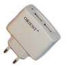 Адаптер питания USB 220 В 5В 2 выхода белый ORIENT PU-2202