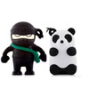 Флешка ниндзя черный 8 ГБ с сумкой и панда ридер Ninja DRD10013-8BK