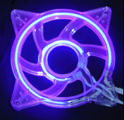 Неоновая решетка Round  для 80 мм вентилятора  ультрафиолетовая
