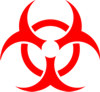 Наклейка  Biohazard Red   красная