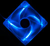 Флуоресцентный вентилятор 120 мм синий со светодиодами