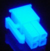 Коннектор P4 ATX  синий  светится в ультрафиолете