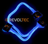 IDE шлейф Revoltec  3 коннект   60 см  цвет   синий  светится в у ф 