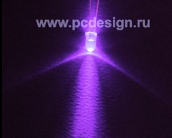 Ультраяркий  фиолетовый светодиод  5мм и сопротивление