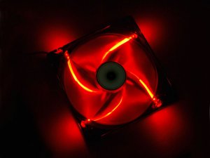 Вентилятор с подсветкой красной 140 мм Prolimatech Red Vortex 14 LED для ПК