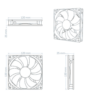     120  Prolimatech Blue Vortex 12 LED  