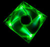 Флуоресцентный вентилятор 120 мм зеленый со светодиодами