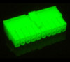Коннектор ATX 20 pin  зеленый  светится в ультрафиолете
