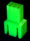 Коннектор 3 пин для вентилятора  зеленый  папа  светится в ультрафиолете