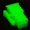 Коннектор P4 ATX  зеленый  светится в ультрафиолете