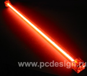Неоновая лампа Revoltec красная  длина 30 см  с инвертором