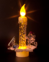 USB Новогодняя горящая свеча с елочкой и дедом морозом NY0567