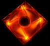 Флуоресцентный вентилятор 120 мм оранжевый со светодиодами
