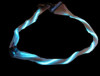 Закругленный  шлейф NEON  3  длина 45 см    AQUA  спиральная неоновая подсветка 