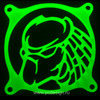 Хищник - флуоресцентная зеленая решетка светящаяся в ультрафиолете