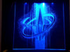 Окно ручной работы  с гравировкой и подстветкой  Quake qu 20 blue синяя