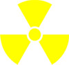 Наклейка  Radiation   желтая