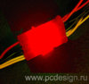 Набор из 6 ти светодиодных платок для подсветки молексов   красного цвета
