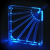 Прозрачная решетка для вентилятора с  синим светодиодом 