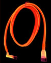 Revoltec SATA кабель  100 см  оранжевый  светится в у ф   разъем 90 град 
