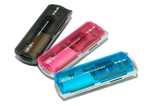 Картридер внешний USB 2 0 E Blue CADENA  ERD039 розовый компактный 56 в 1