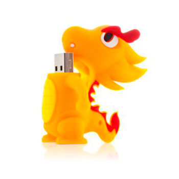 Флешка дракон желтый 4 ГБ Bone Dragon Driver USB
