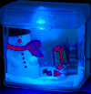 USB аквариум со снеговиком и плавающим дедом морозом с подсветкой AQ1001S