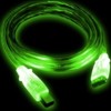 Кабель USB 2 0 LED с зеленой подсветкой  длина 2 м  экранированный  A В