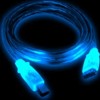 Кабель USB 2 0 LED с синей подсветкой  длина 2 м  экранированный  A B