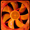 Вентилятор флуоресцентный оранжевый 120 мм светится в УФ