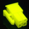 Коннектор P4 ATX  желтый  светится в ультрафиолете